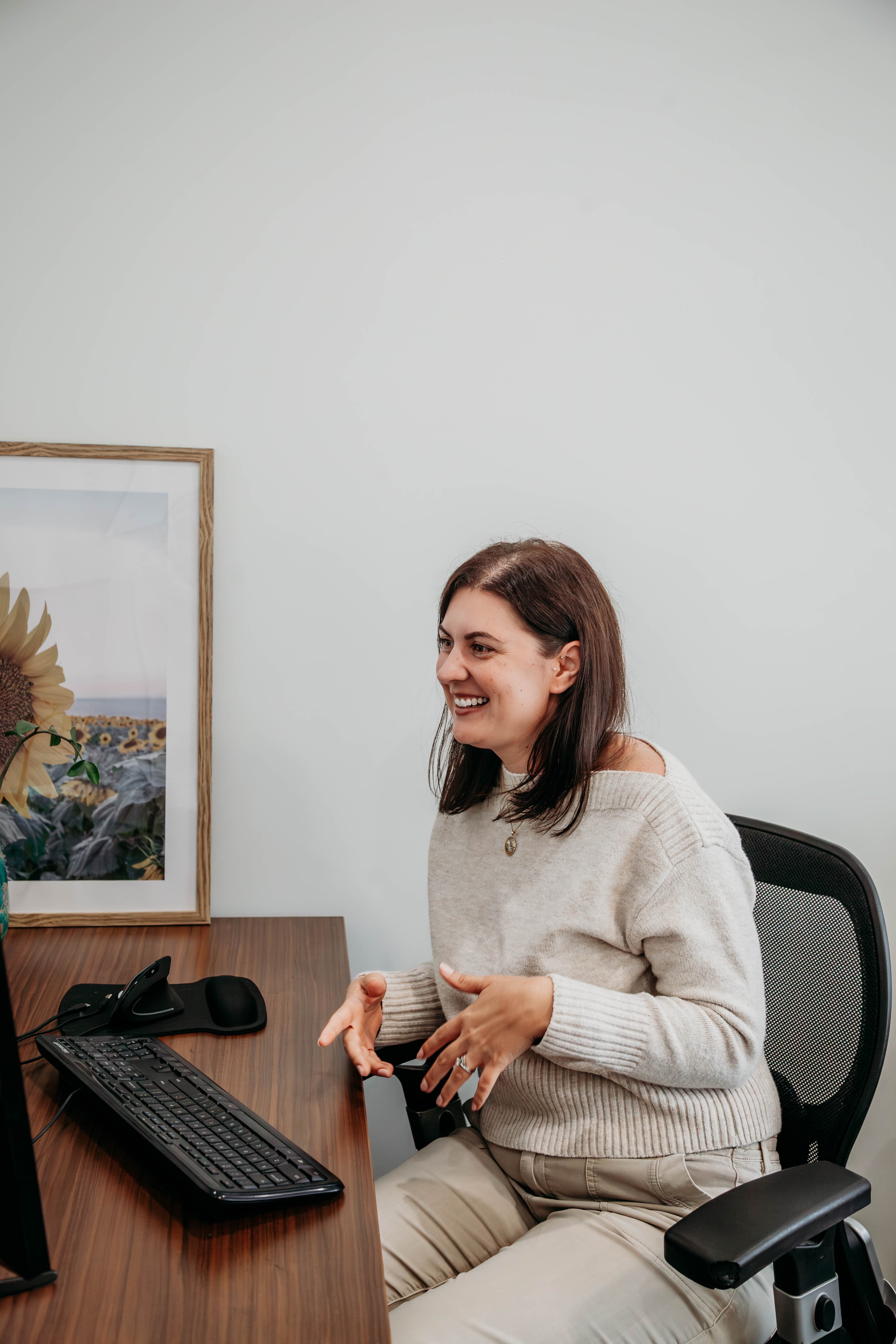 Courtney King-Hawke at work in the Brisbane clinic
