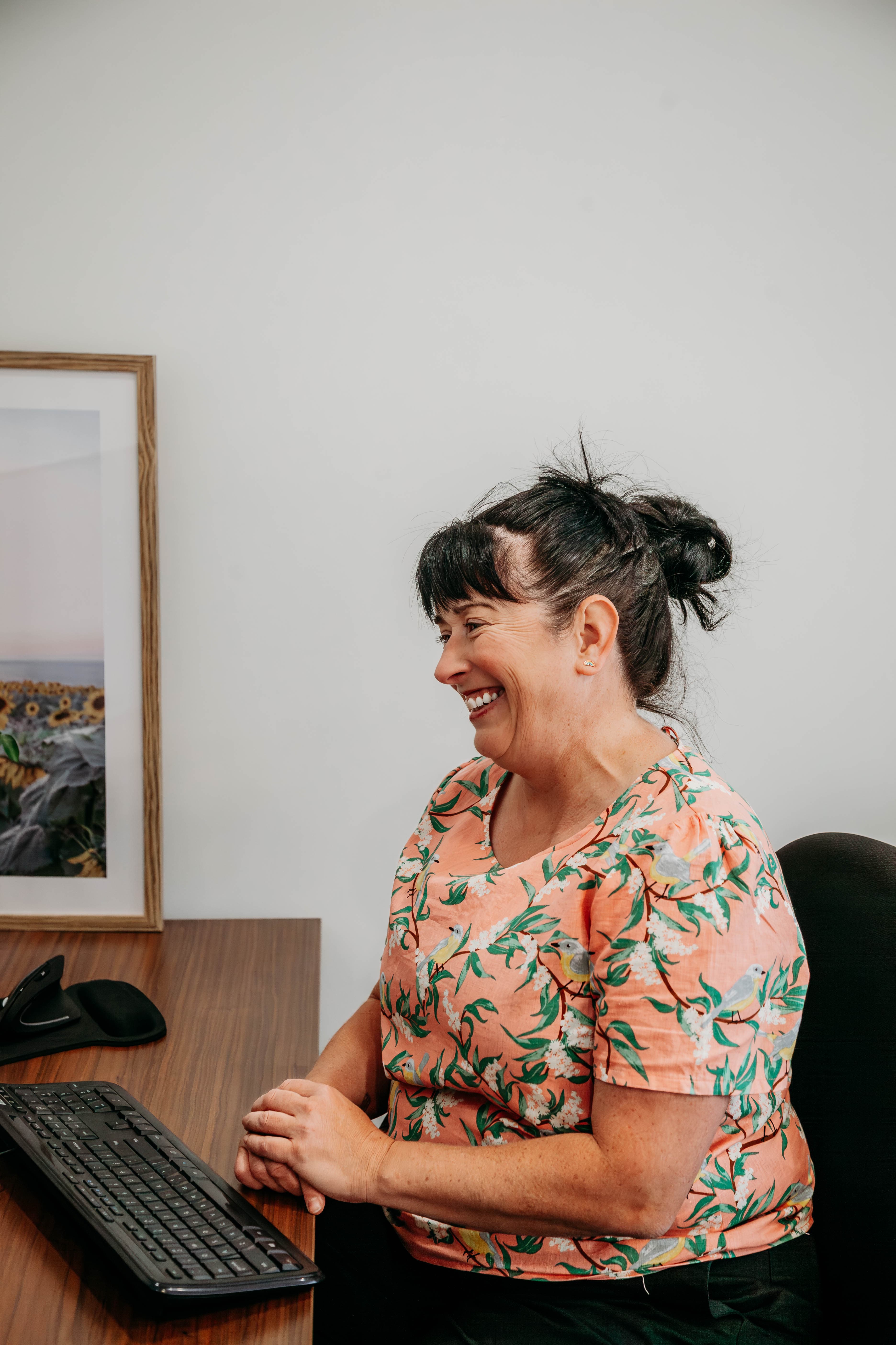 Tash Oldaker in the consulting room